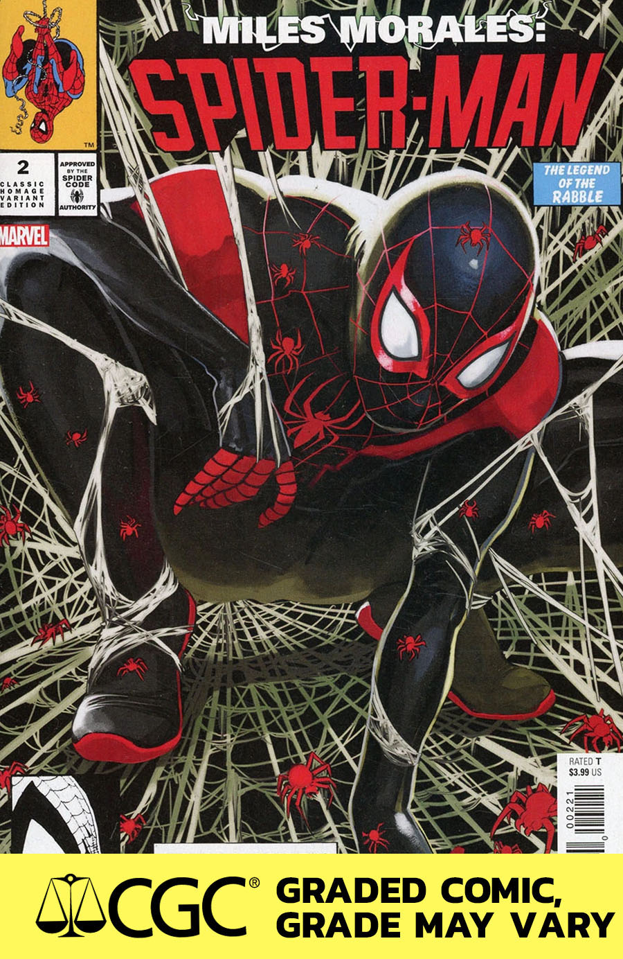 Miles Morales Spider-Man Vol 2 #2 Cover G DF Classic Homage Variant Cover CGC Graded