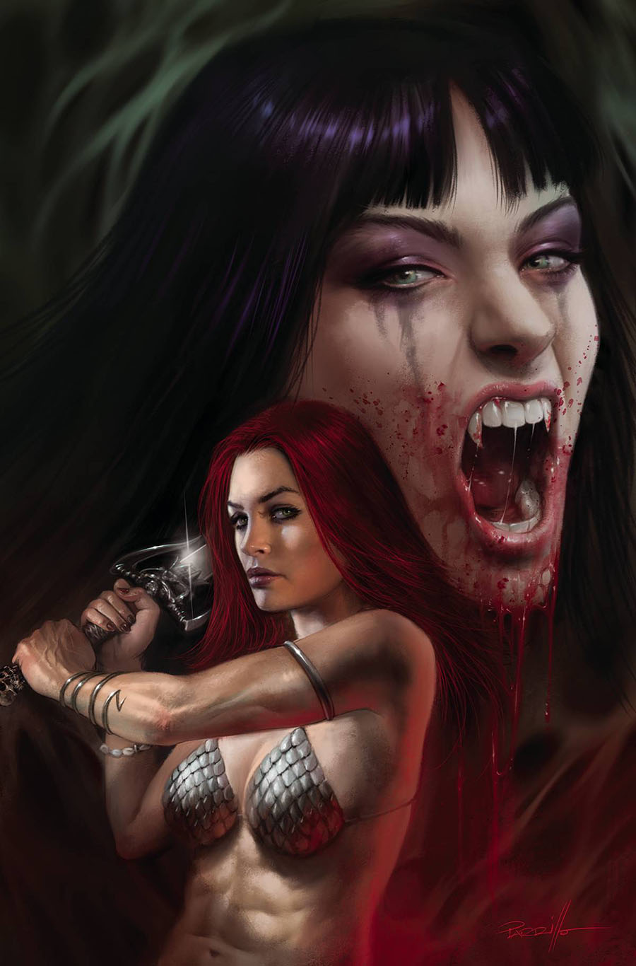 Vampirella vs Red Sonja #4 Cover K Limited Edition Lucio Parrillo Virgin Cover