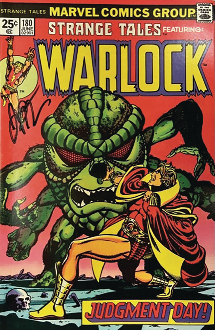 Strange Tales #180 Cover B DF Jim Starlin Personal File Copy Signed By Jim Starlin