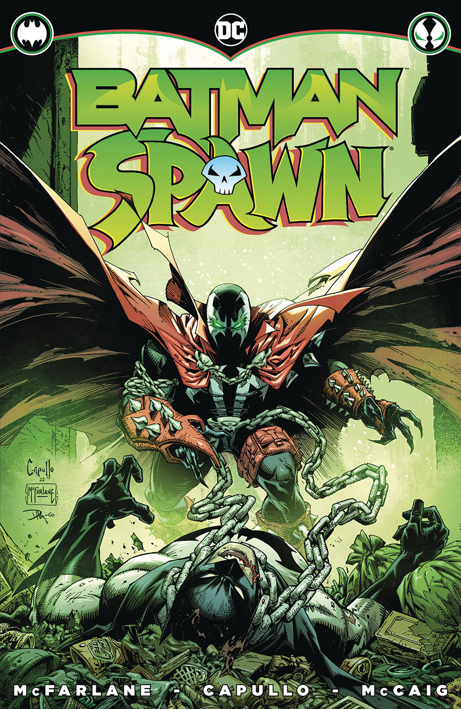 Batman Spawn #1 (One Shot) Cover Z-B DF Greg Capullo Variant Cover Gold Signature Series Signed By Greg Capullo