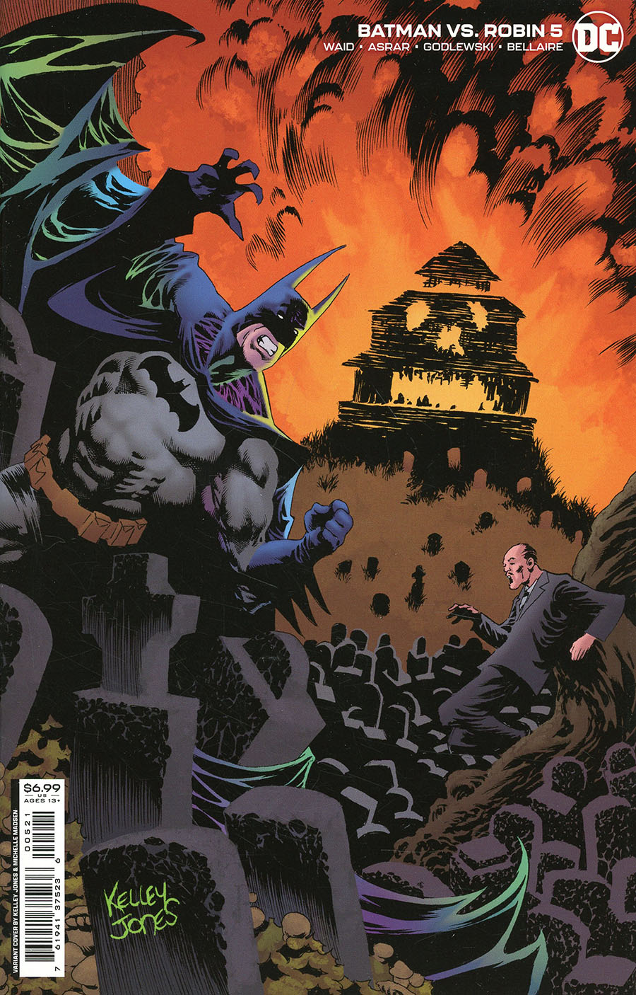 Batman vs Robin #5 Cover B Variant Kelley Jones Card Stock Cover (Lazarus Planet Tie-In)