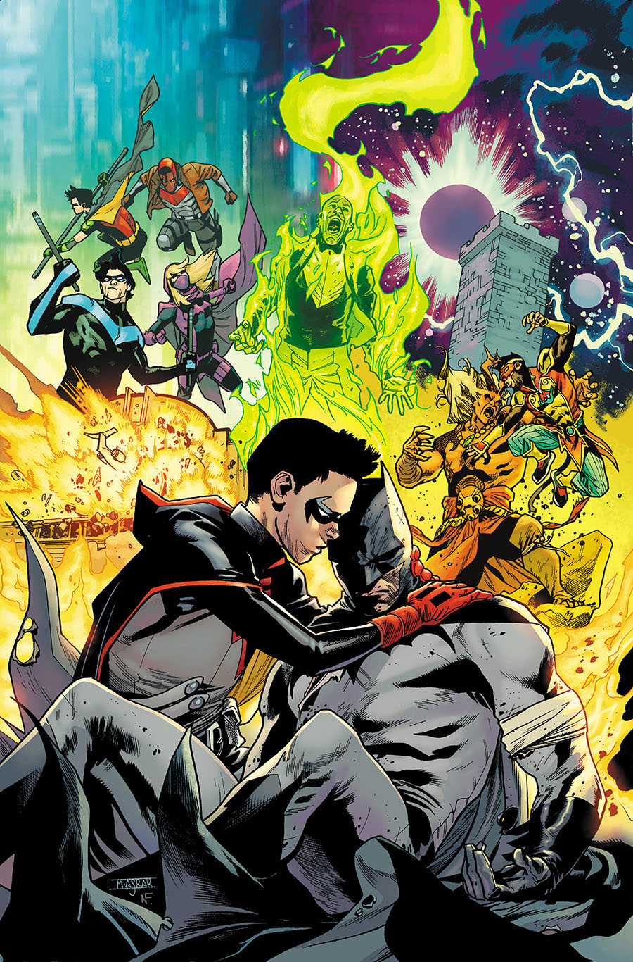 Batman vs Robin #5 Cover G Incentive Mahmud Asrar Foil Variant Cover (Lazarus Planet Tie-In)