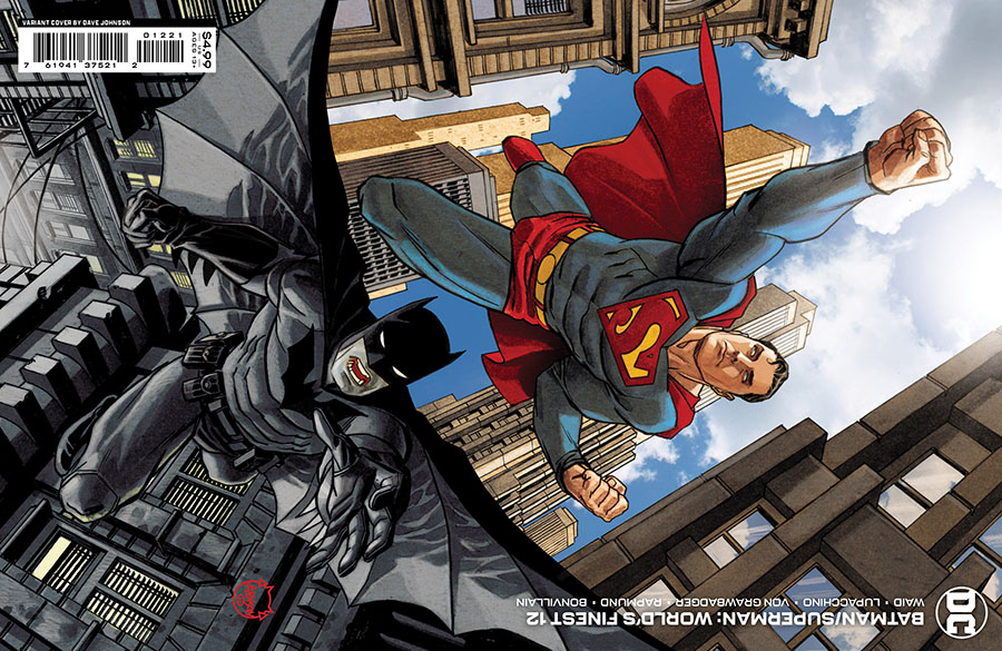 Batman Superman Worlds Finest #12 Cover B Variant Dave Johnson Card Stock Cover