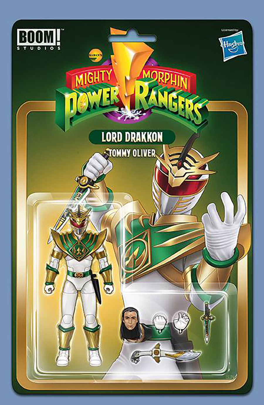 Mighty Morphin Power Rangers (BOOM Studios) #105 Cover C Incentive Bon Bernardo Action Figure Virgin Variant Cover