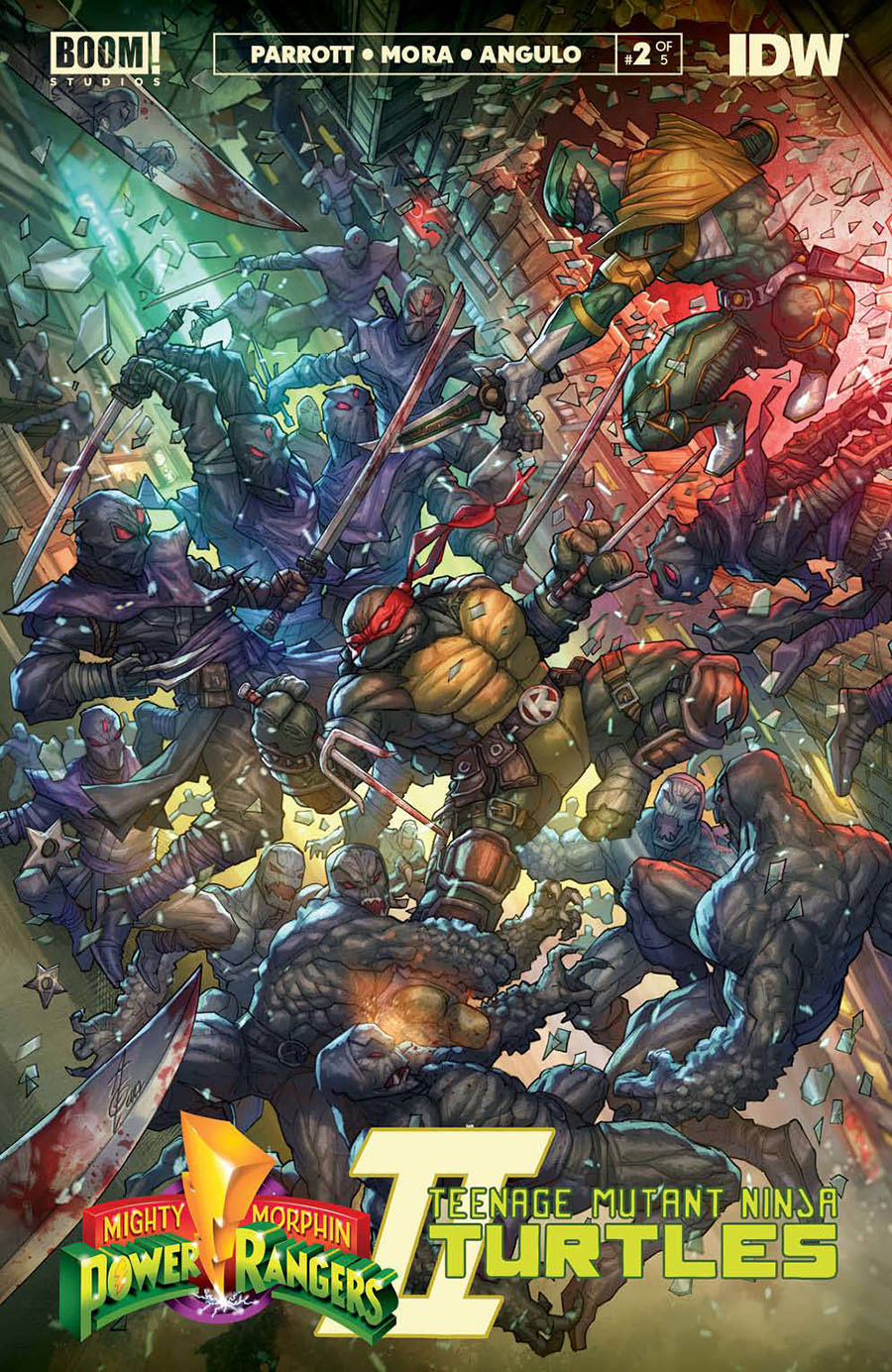 Mighty Morphin Power Rangers Teenage Mutant Ninja Turtles II #3 Cover I Incentive Alan Quah Variant Cover (Cover Misprint As #2)