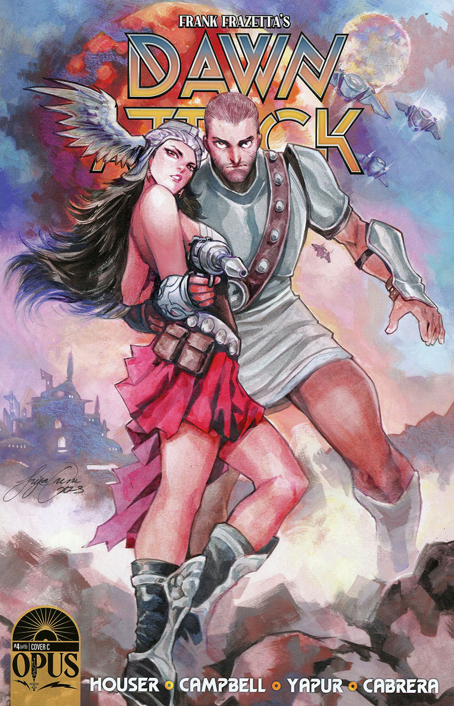 Frank Frazettas Dawn Attack #4 Cover C Incentive Siya Oum Valentine Variant Cover