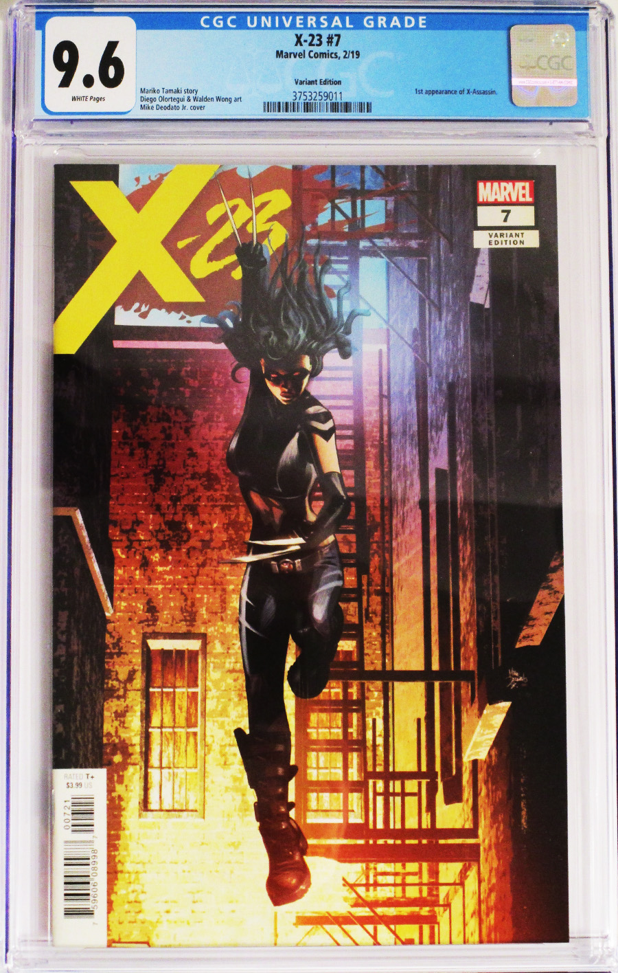 X-23 Vol 3 #7 Cover C Variant Cover CGC 9.6