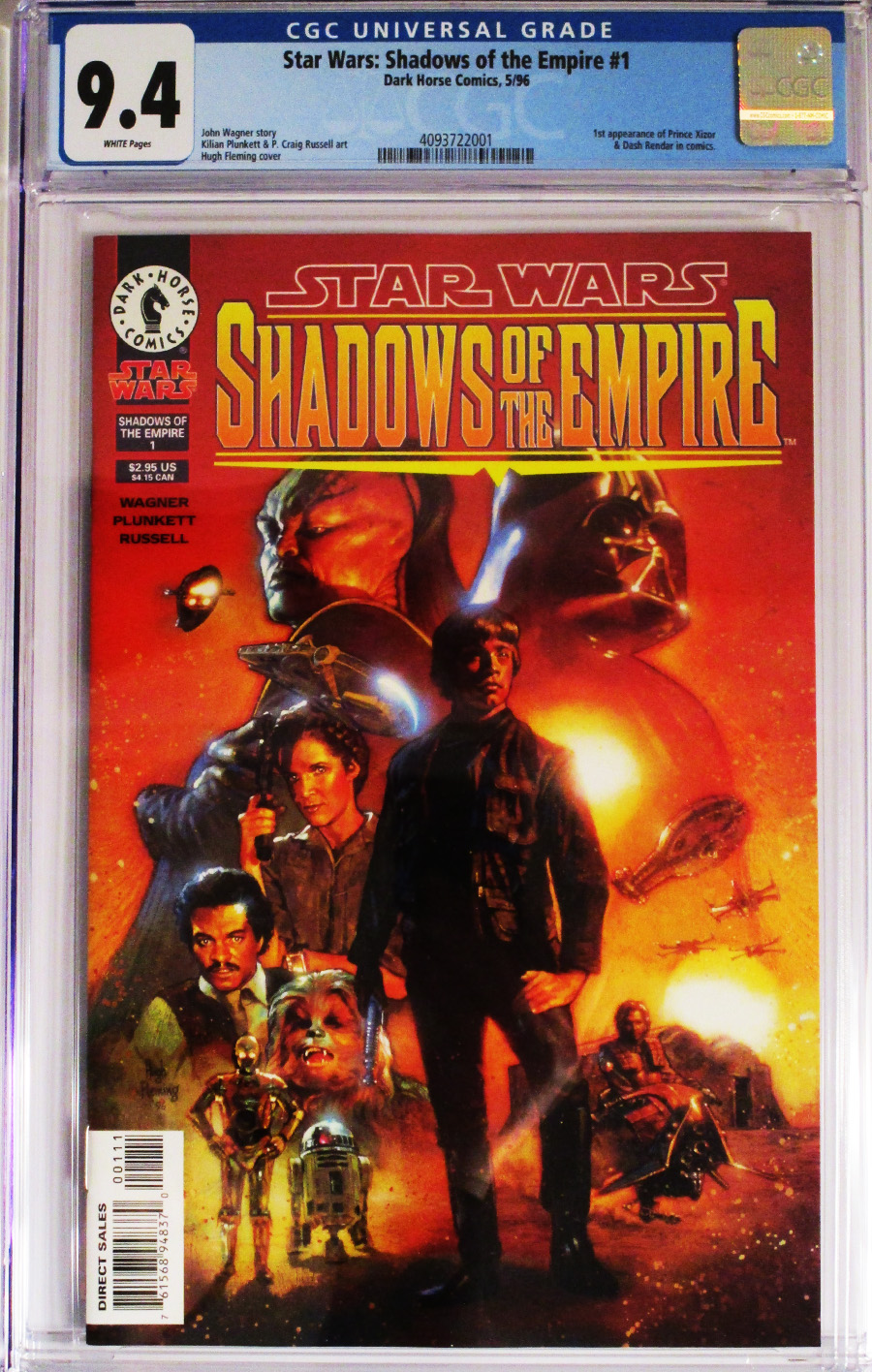 Star Wars Shadows Of The Empire #1 Cover B CGC 9.4