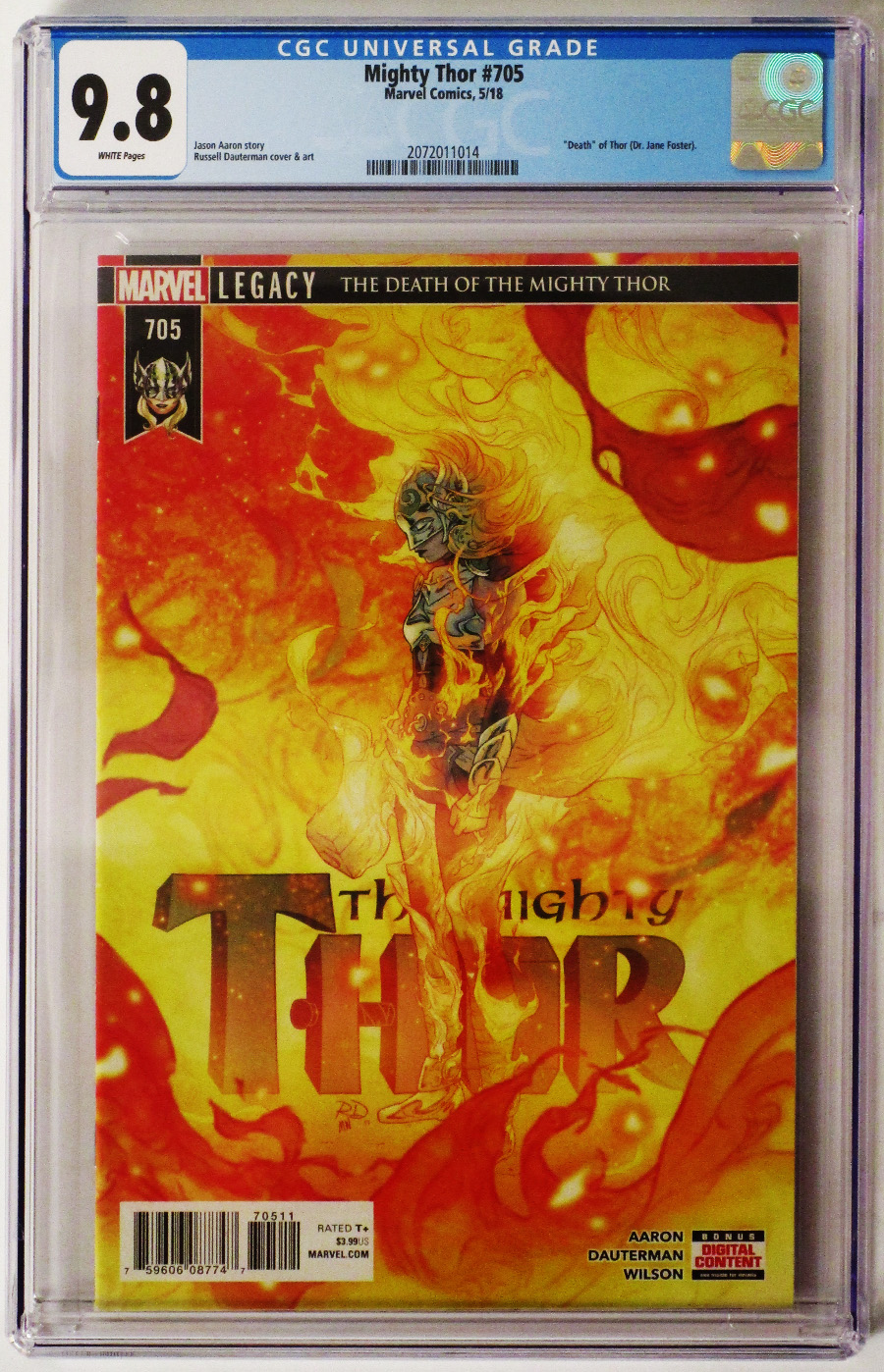 Mighty Thor Vol 2 #705 Cover F Regular Russell Dauterman Cover (Marvel Legacy Tie-In) CGC 9.8