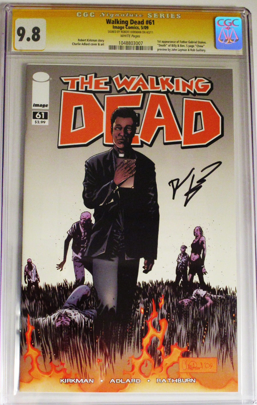 Walking Dead #61 Cover B CGC Signature Series 9.8 Robert Kirkman Signature