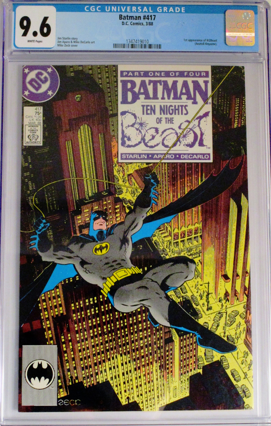 Batman #417 Cover B CGC 9.6