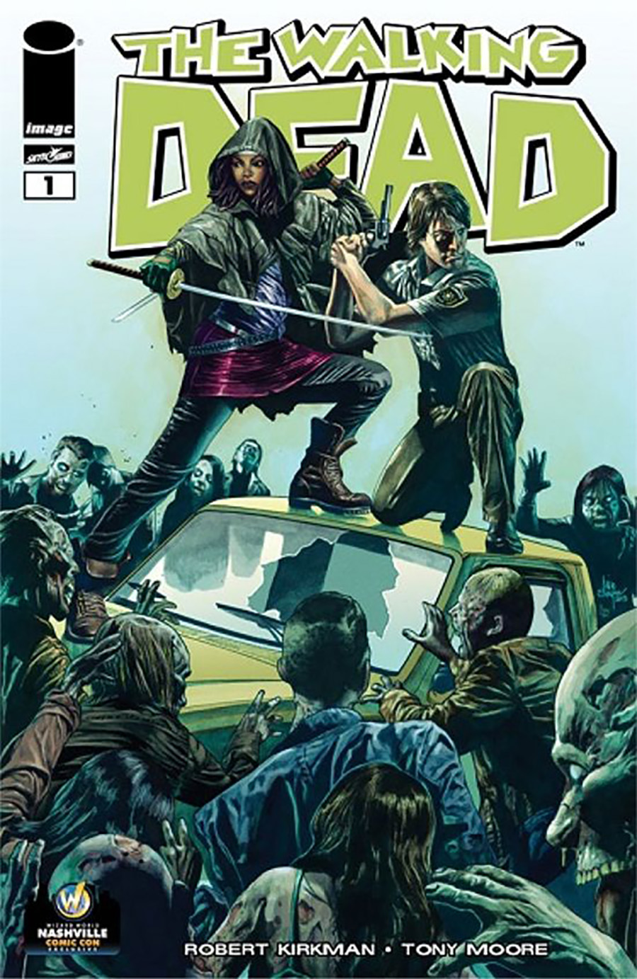 Walking Dead #1 Cover Z-Z-B Wizard World Nashville Comic Con Exclusive Mico Suayan Color Variant Cover 