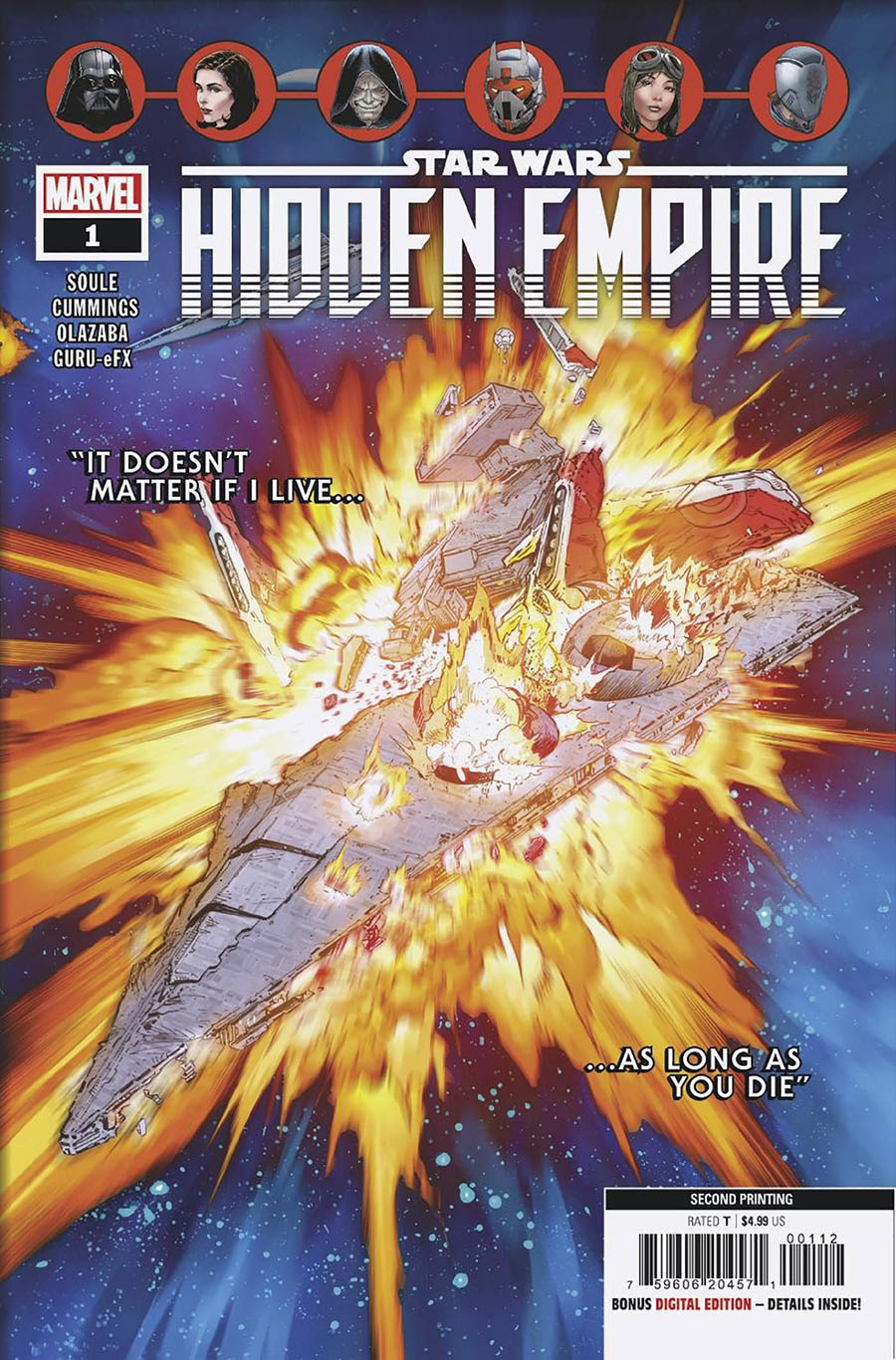 Star Wars Hidden Empire #1 Cover F 2nd Ptg Steven Cummings Variant Cover