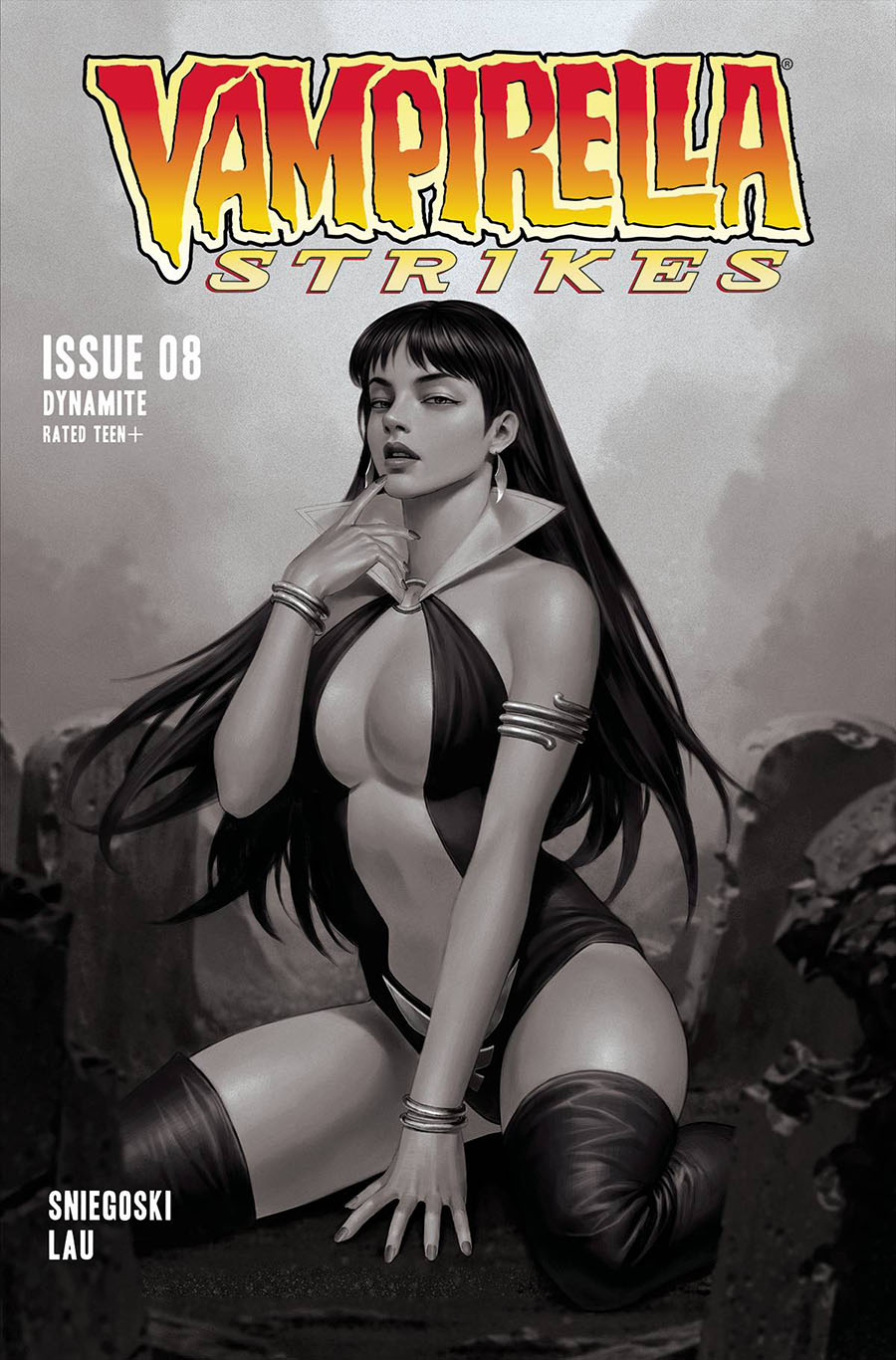 Vampirella Strikes Vol 3 #8 Cover Q Incentive Junggeun Yoon Black & White Cover