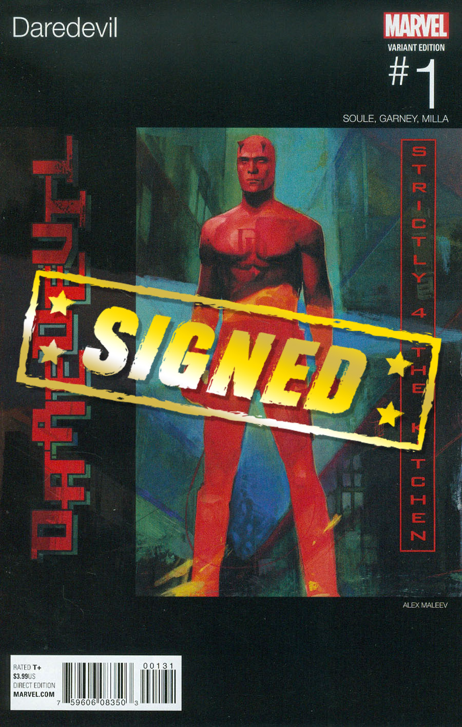 Daredevil Vol 5 #1 Cover I Variant Alex Maleev Marvel Hip-Hop Cover Signed By Charles Soule