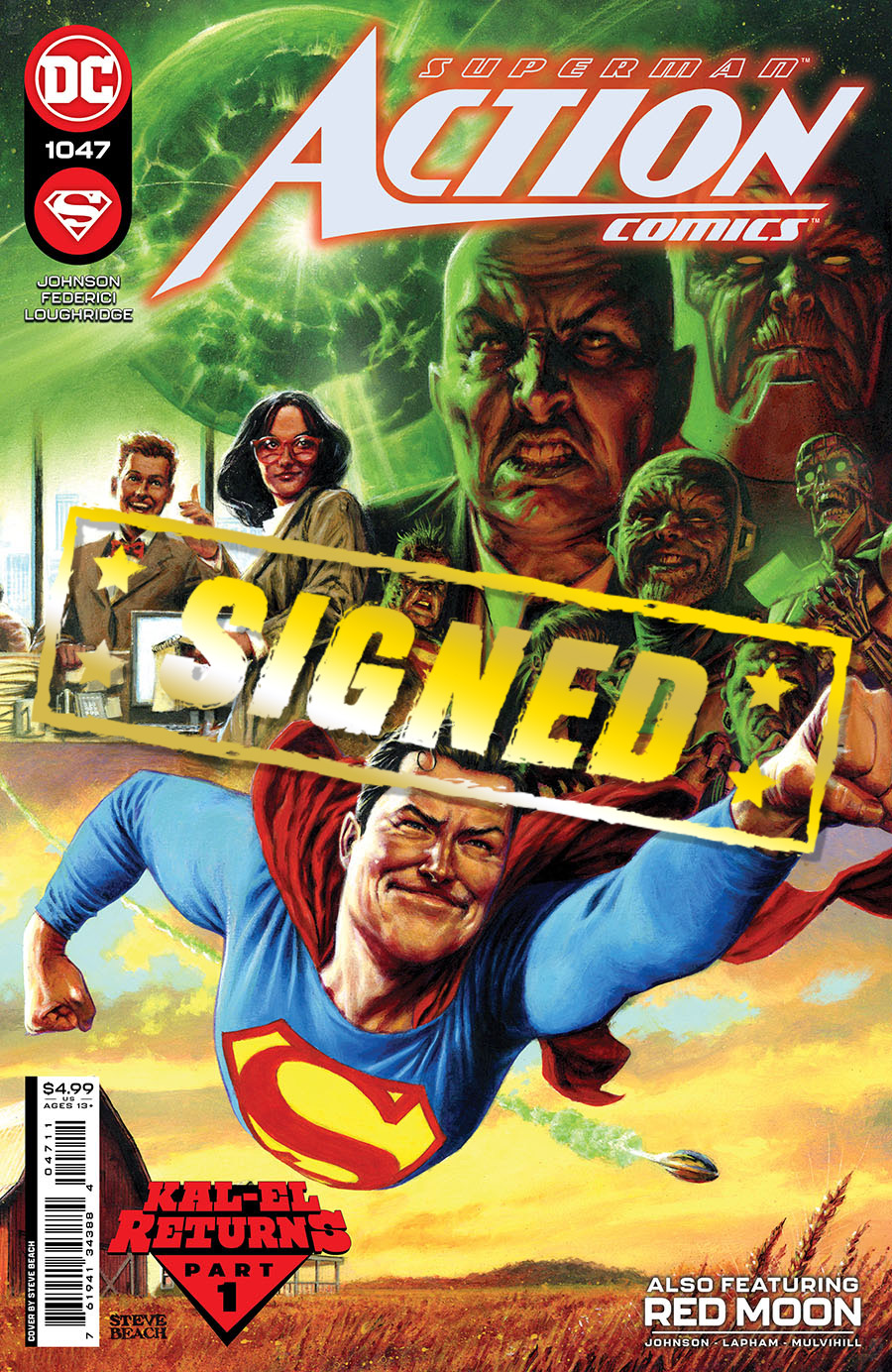 Action Comics Vol 2 #1047 Cover E Regular Steve Beach Cover (Kal-El Returns Part 1) Signed By Phillip Kennedy Johnson
