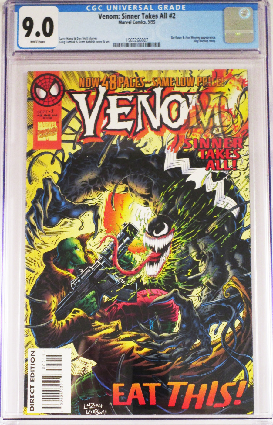 Venom Sinner Takes All #2 Cover B CGC 9.0