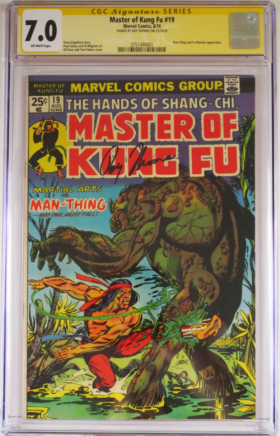 Master Of Kung Fu #19 Cover B CGC 7.0