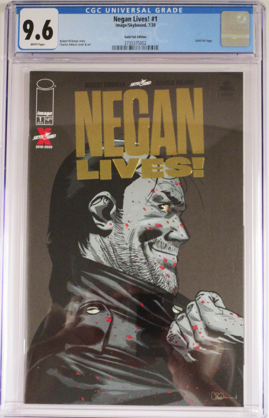 Negan Lives #1 Cover F CGC 9.6 Incentive Gold Variant Cover
