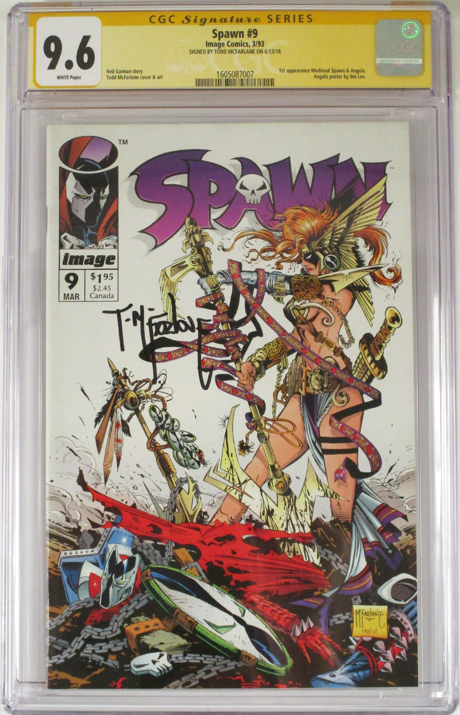 Spawn #9 Cover B CGC Signature Series 9.6 Signed by Todd McFarlane