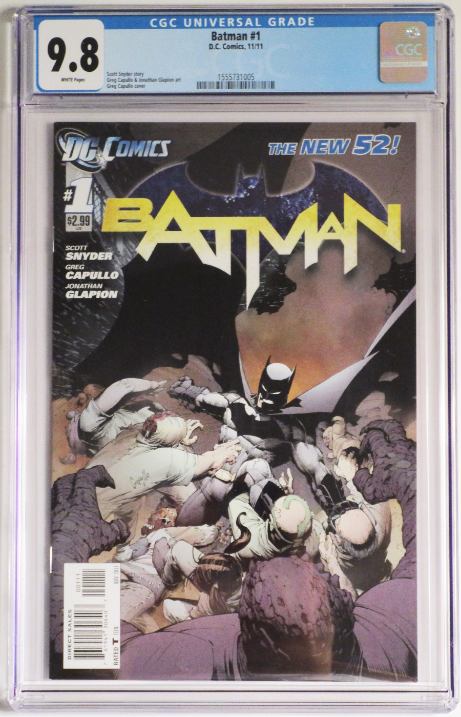 Batman Vol 2 #1 Cover J CGC 9.8 1st Ptg Regular Greg Capullo Cover