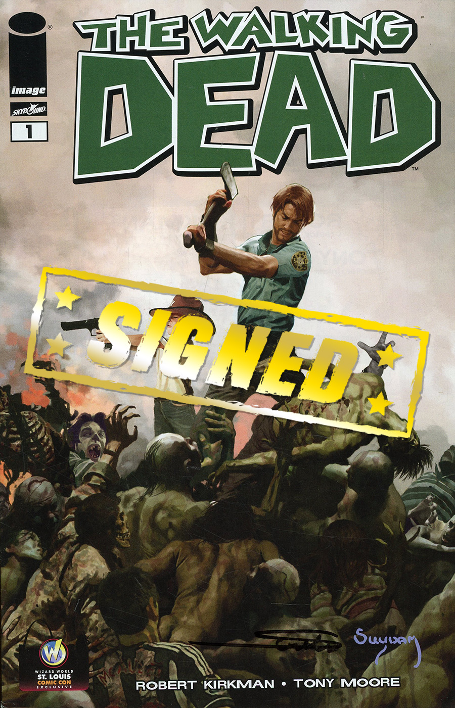 Walking Dead #1 Cover Z-Z-F Wizard World St Louis Exclusive Arthur Suydam Variant Cover Signed By Arthur Suydam Without Certificate