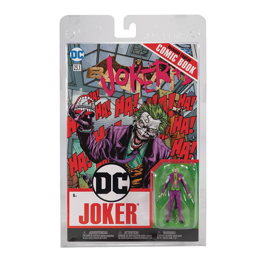 DC Direct Wave 2 Rebirth Joker 3-Inch Action Figure With Comic