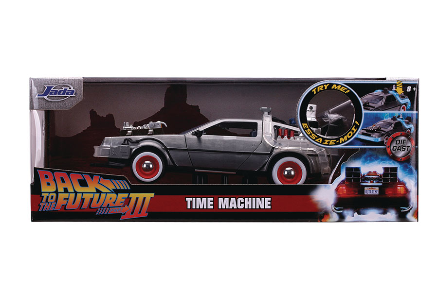 Back To The Future Part III Time Machine With Light 1/24 Scale Vehicle