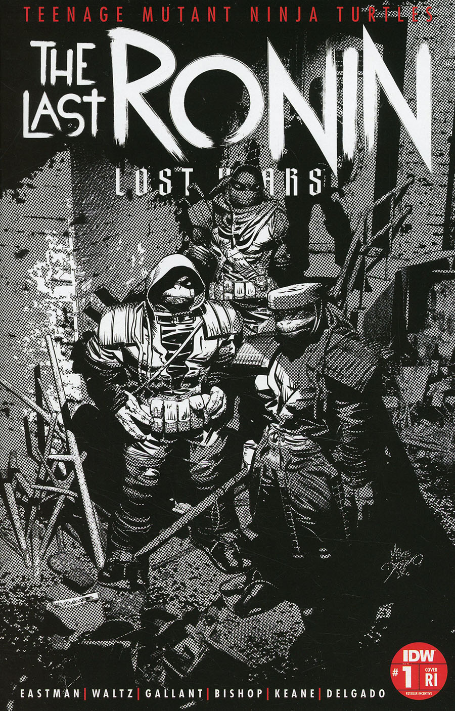 Teenage Mutant Ninja Turtles The Last Ronin The Lost Years #1 Cover E Incentive Mike Deodato Jr Black & White Variant Cover