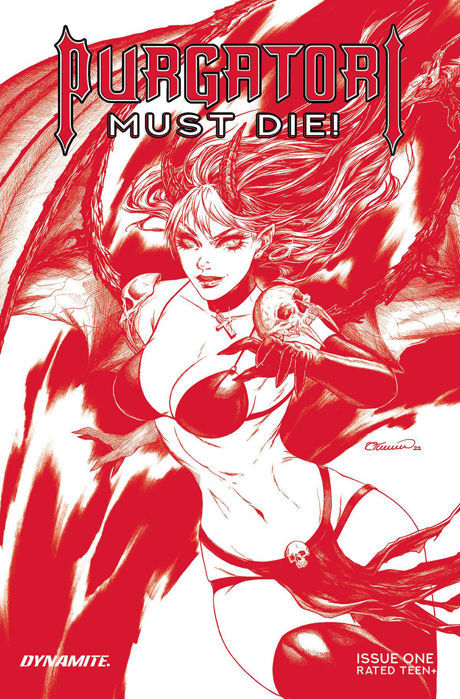 Purgatori Must Die #1 Cover S Incentive Collette Turner Red Line Art Cover
