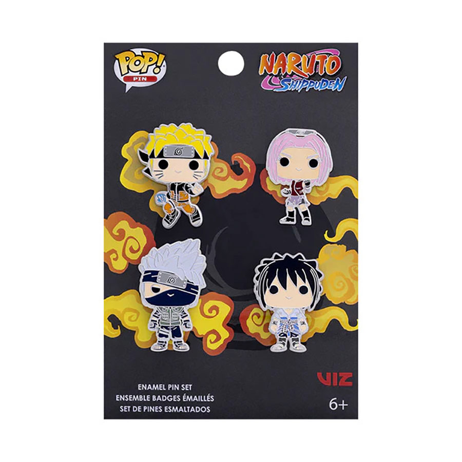 POP Naruto Team 7 4-Pack Pin Set