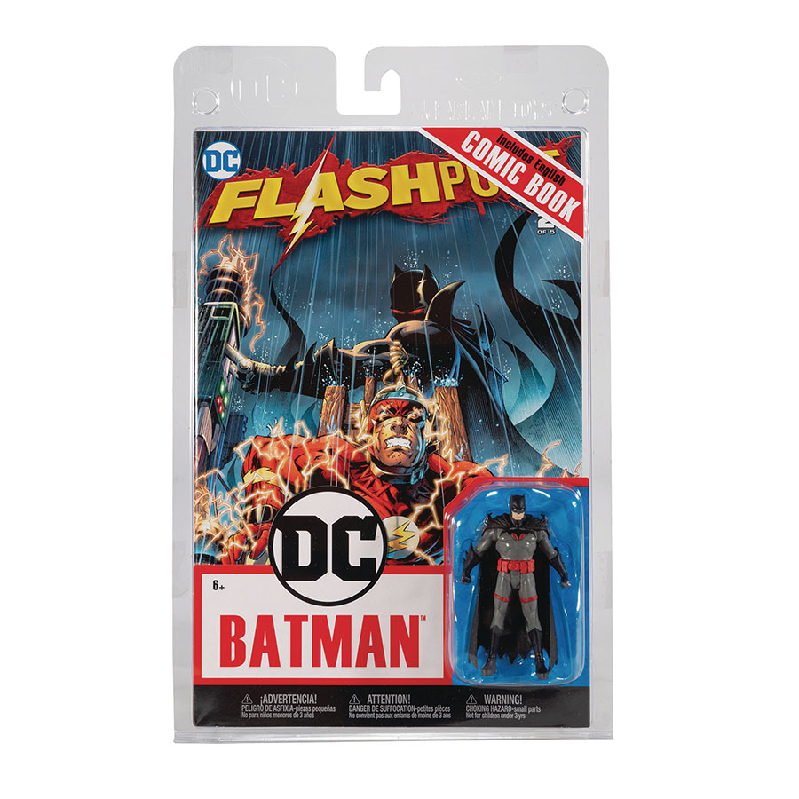 DC Direct Wave 2 Flashpoint Batman 3-Inch Action Figure With Comic Case