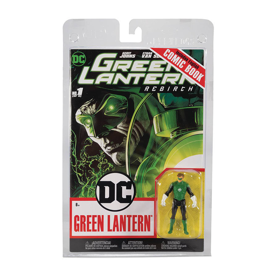 DC Direct Wave 2 Hal Jordan Green Lantern 3-Inch Action Figure With Comic Case