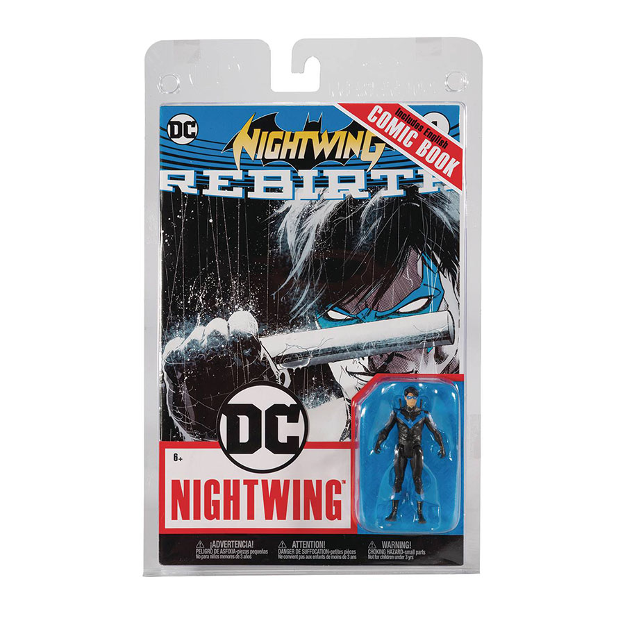 DC Direct Wave 2 Rebirth Nightwing 3-Inch Action Figure With Comic