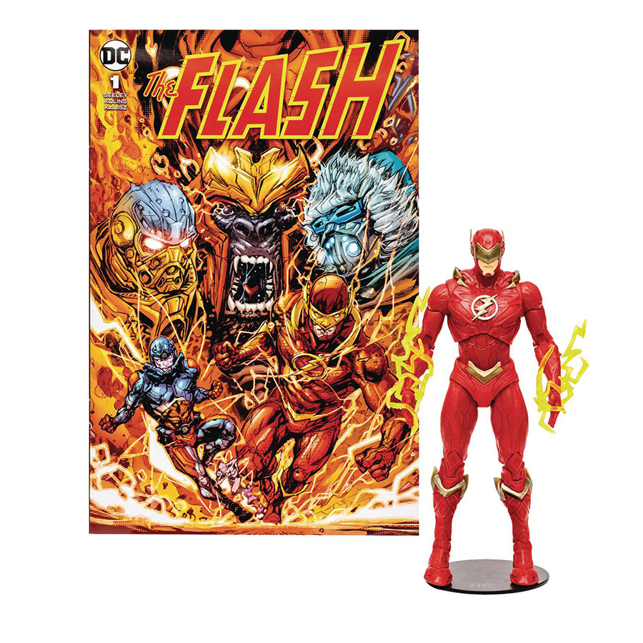 DC Direct Flash Wave 1 Barry Allen 7-Inch Action Figure With Comic Case