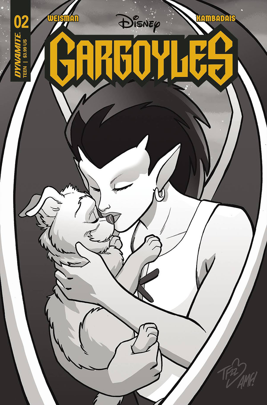 Gargoyles Vol 3 #2 Cover W Incentive Tony Fleecs & Trish Forstner Line Art Cover
