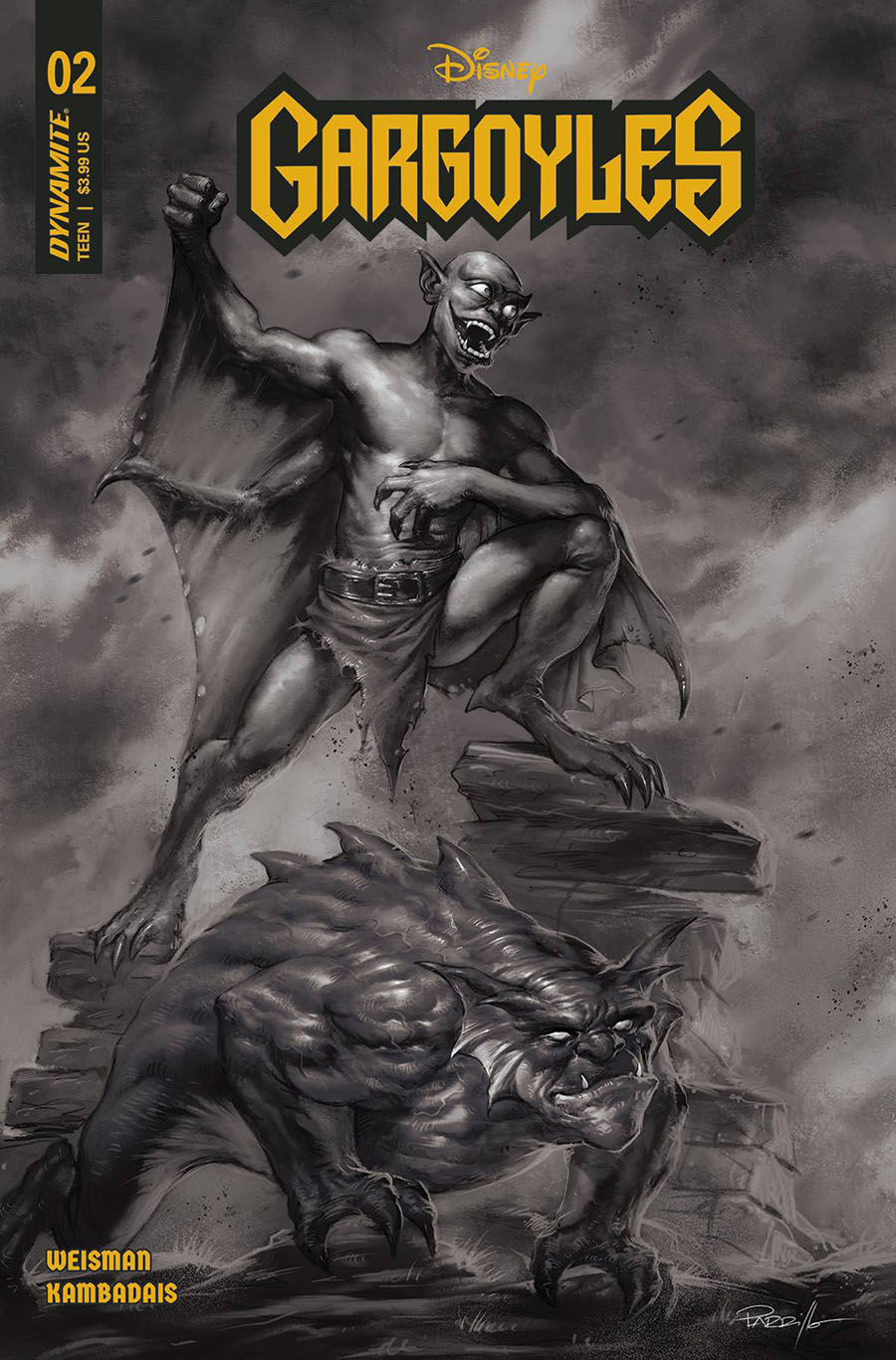 Gargoyles Vol 3 #2 Cover Y Incentive Lucio Parrillo Black & White Cover