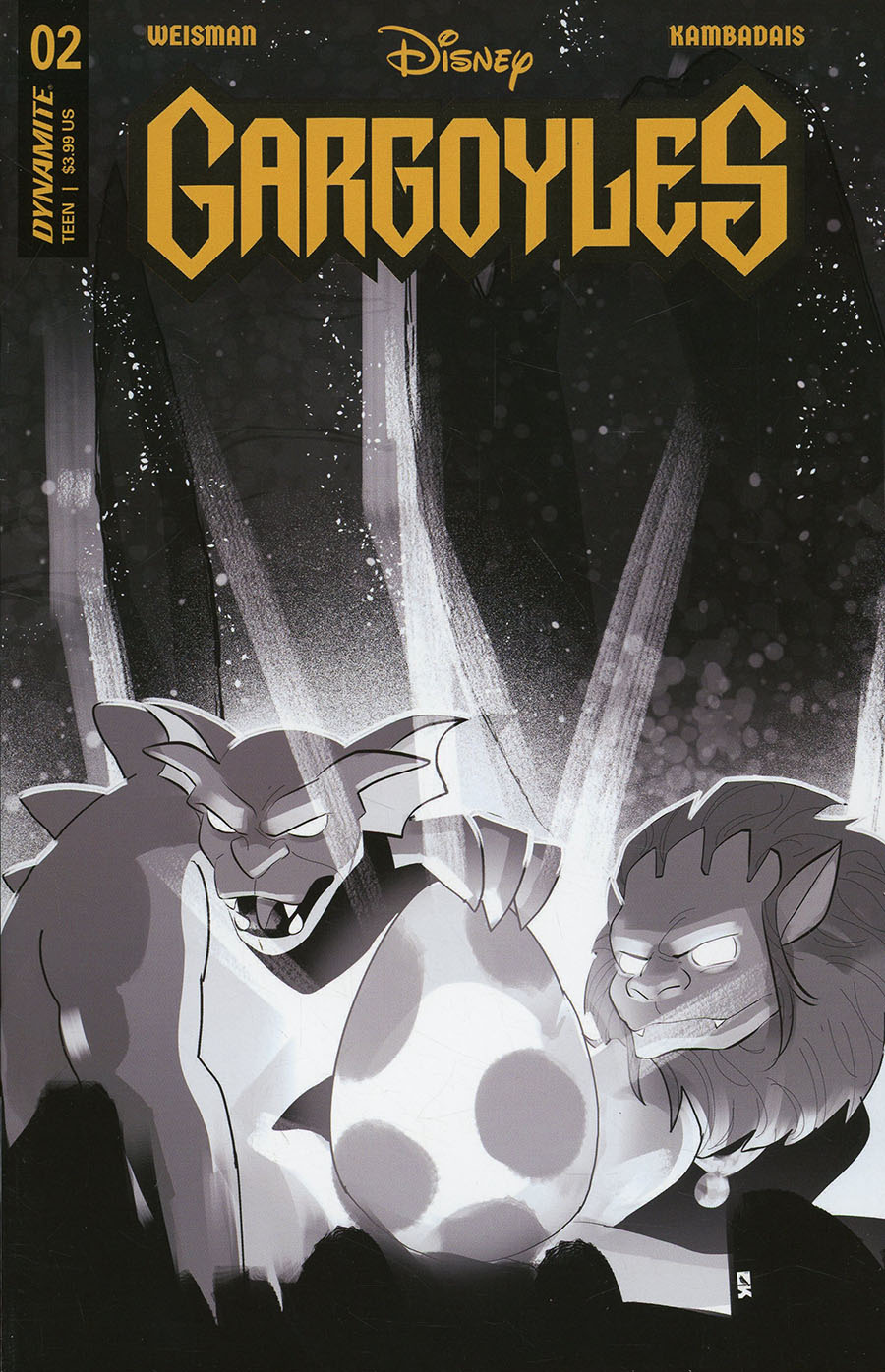 Gargoyles Vol 3 #2 Cover Z Incentive George Kambadais Black & White Cover