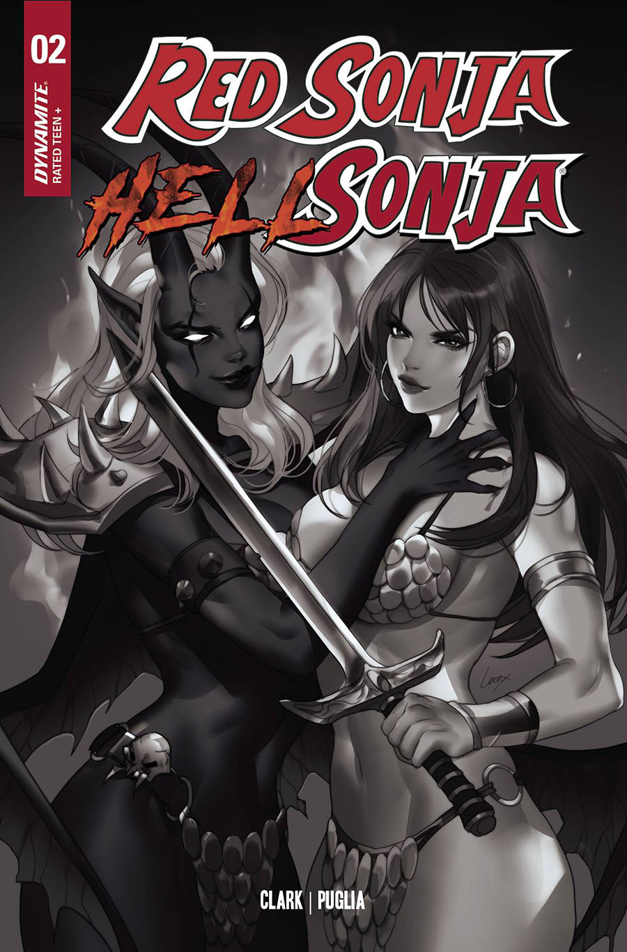 Red Sonja Hell Sonja #2 Cover M Incentive Lesley Leirix Li Black & White Cover