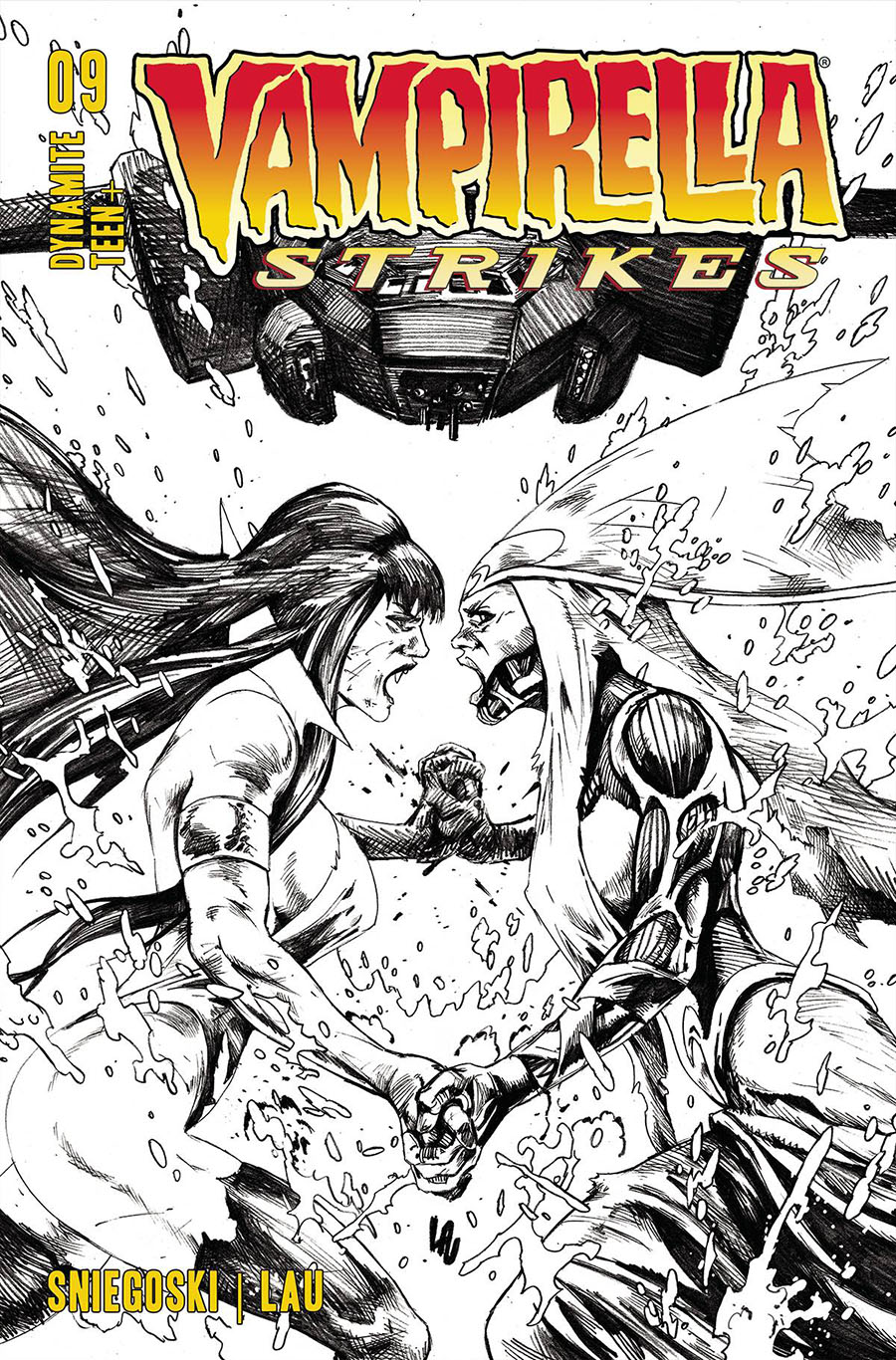 Vampirella Strikes Vol 3 #9 Cover O Incentive Jonathan Lau Black & White Cover