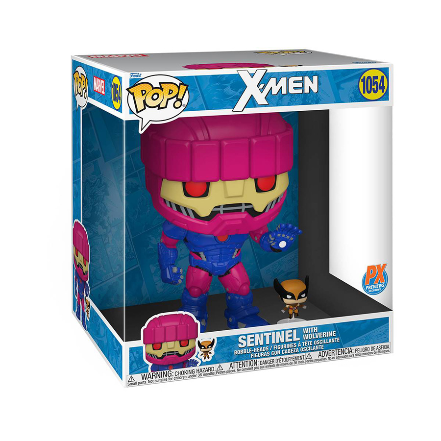 POP Jumbo X-Men Sentinel & Wolverine Previews Exclusive Vinyl Bobble Head