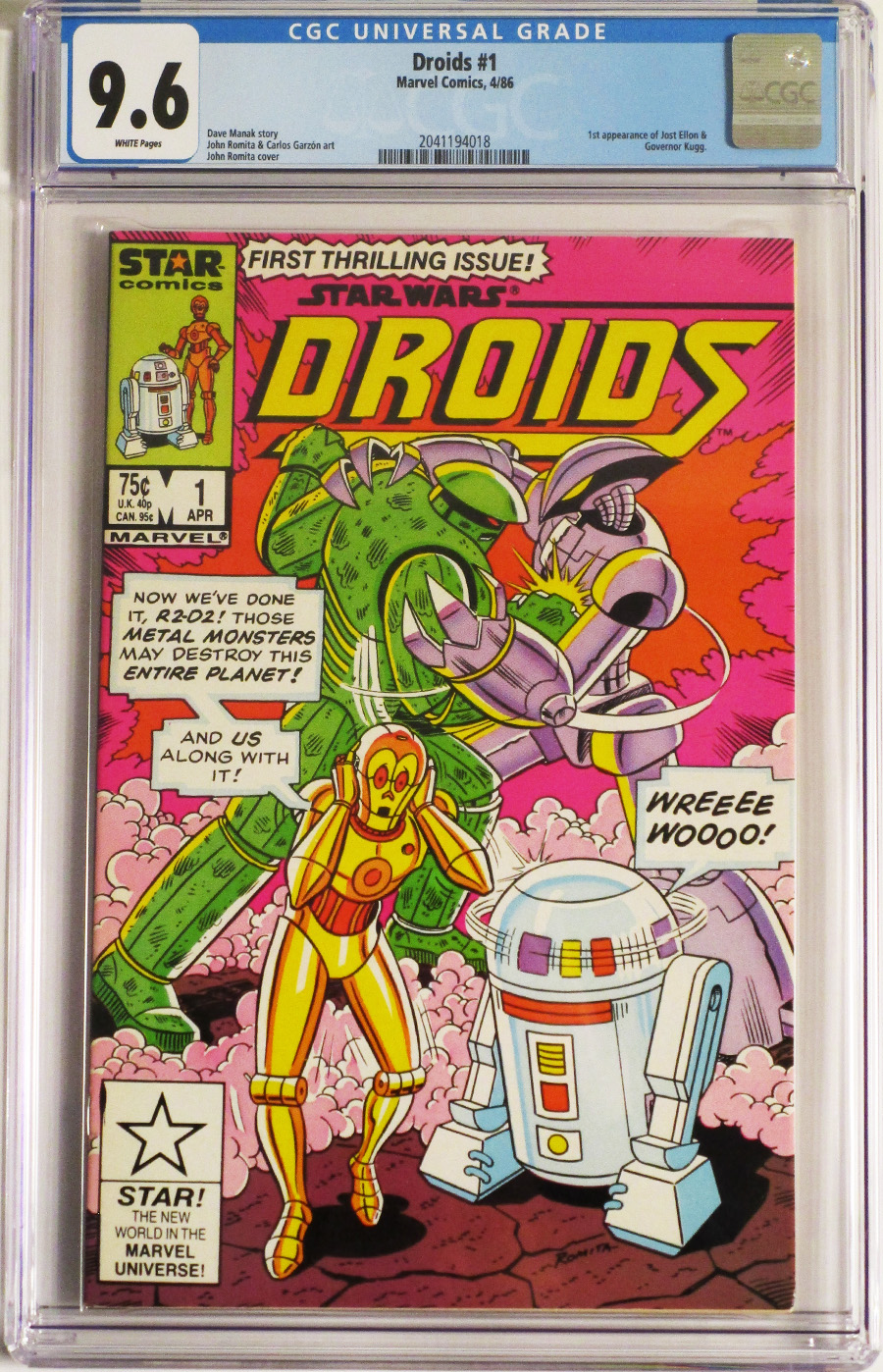 Droids #1 Cover B CGC 9.6