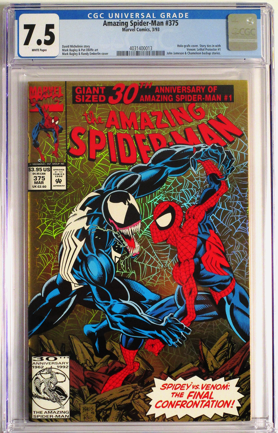 Amazing Spider-Man #375 Cover B CGC 7.5