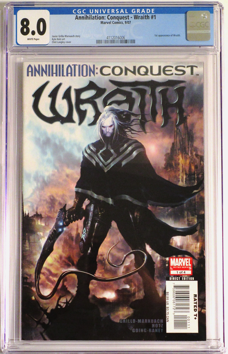 Annihilation Conquest Wraith #1 Cover B CGC 8.0