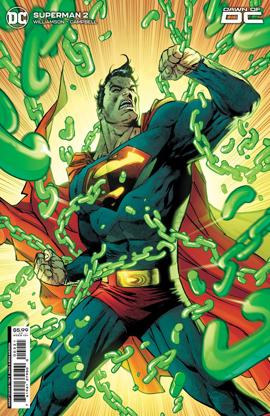 Superman Vol 7 #2 Cover B Variant Tony S Daniel Card Stock Cover