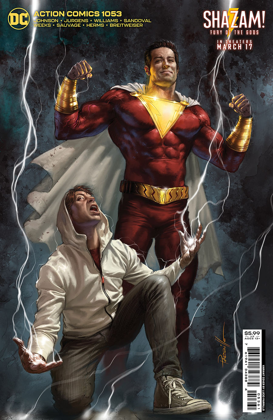 Action Comics Vol 2 #1053 Cover D Variant Lucio Parrillo SHAZAM Fury Of The Gods Movie Card Stock Cover