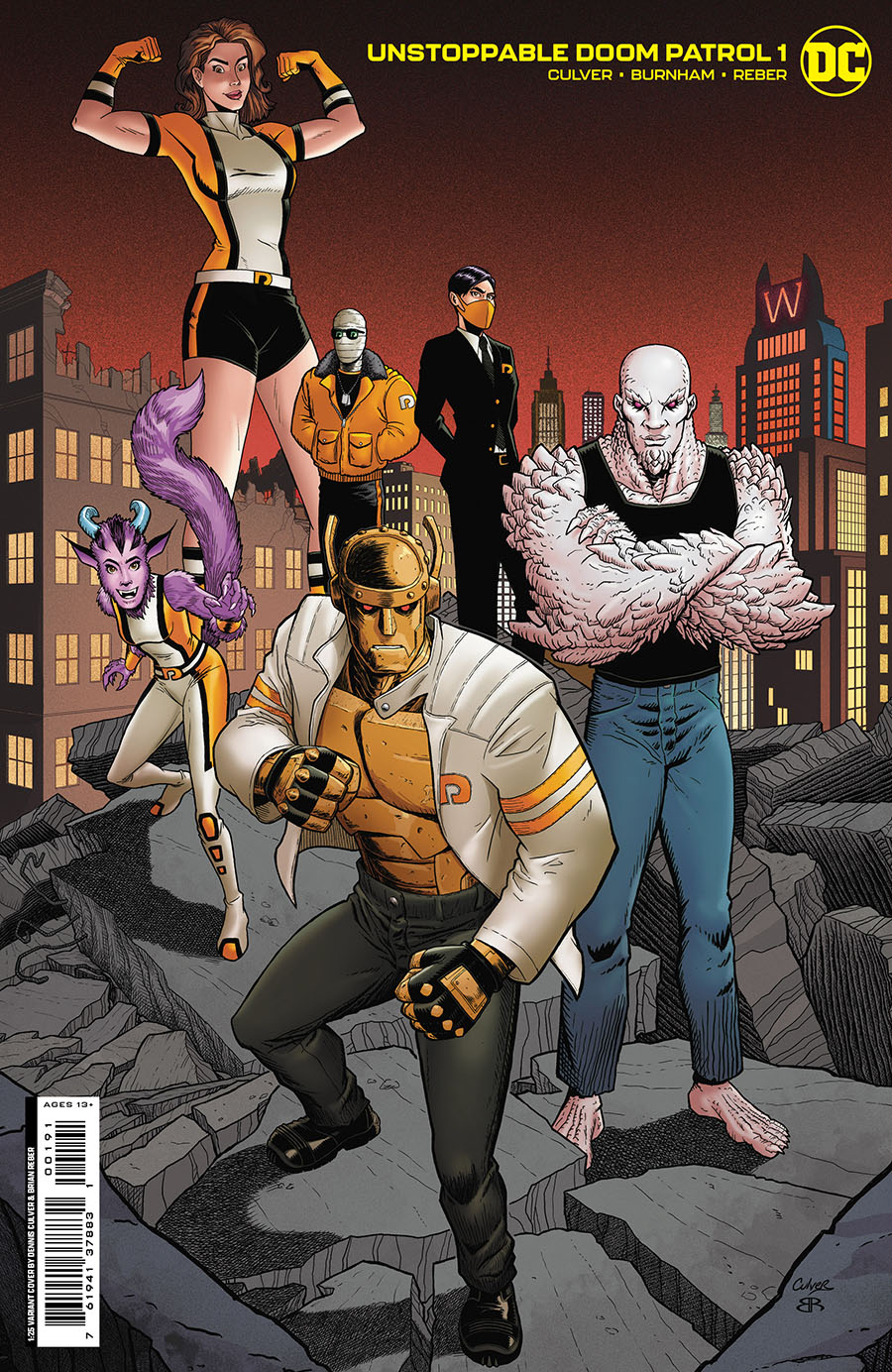 Unstoppable Doom Patrol #1 Cover E Incentive Dennis Culver Card Stock Variant Cover