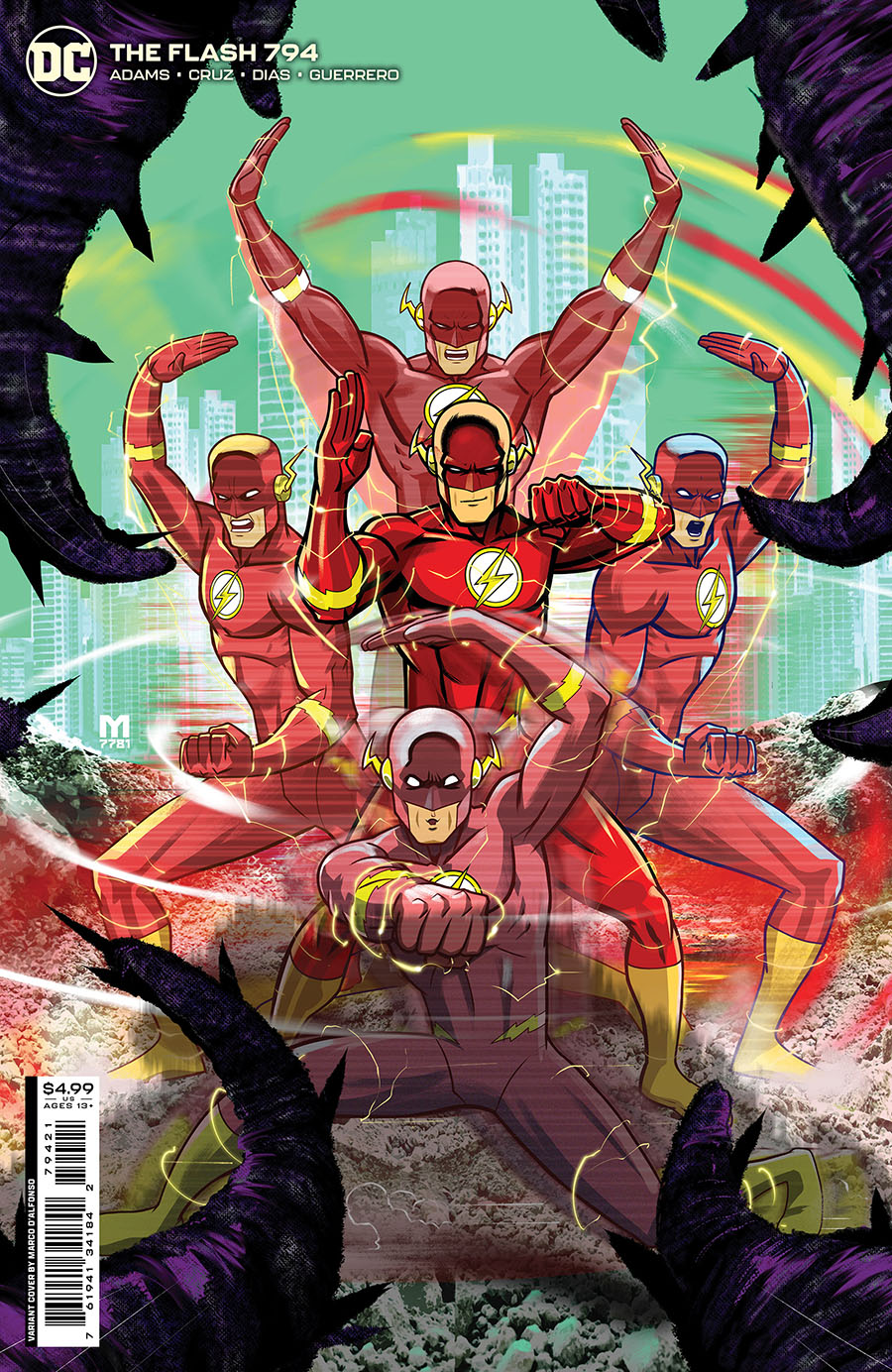 Flash Vol 5 #794 Cover B Variant Marco Dalfonso Card Stock Cover (One-Minute War Part 5)