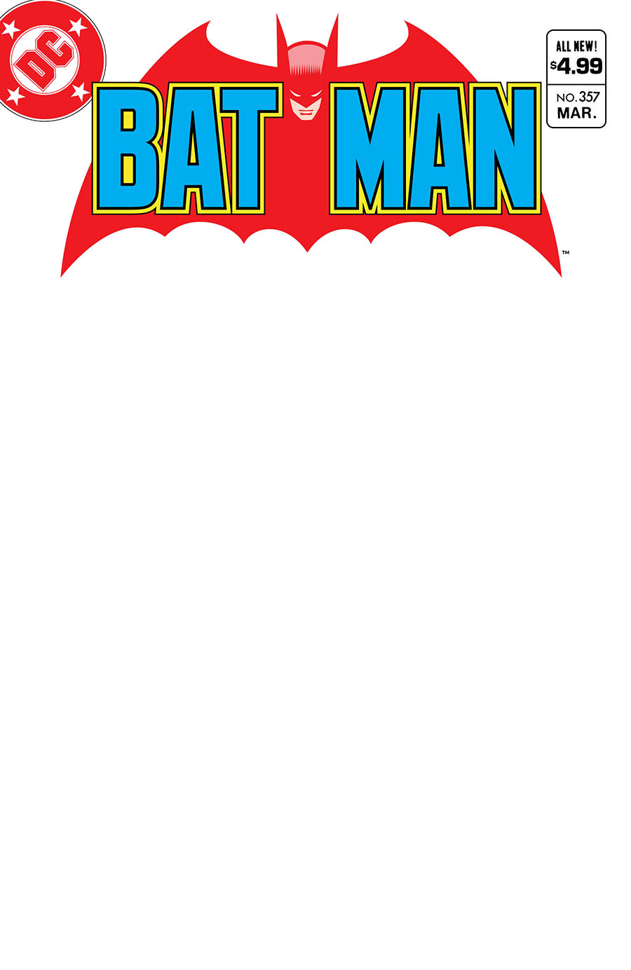 Batman #357 Facsimile Edition Cover C Variant Blank Cover (Limit 1 Per Customer)