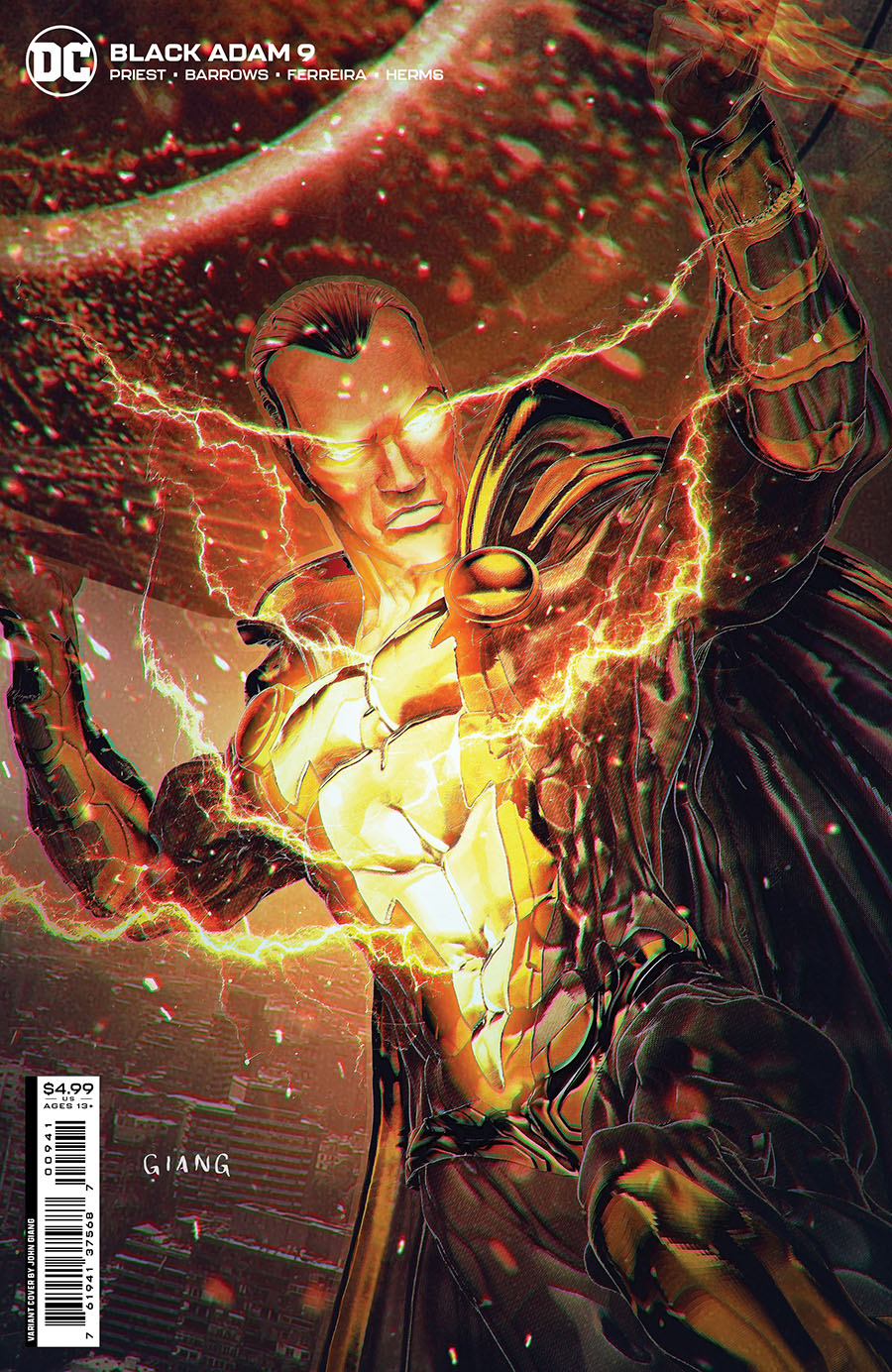 Black Adam #9 Cover C Variant John Giang Card Stock Cover